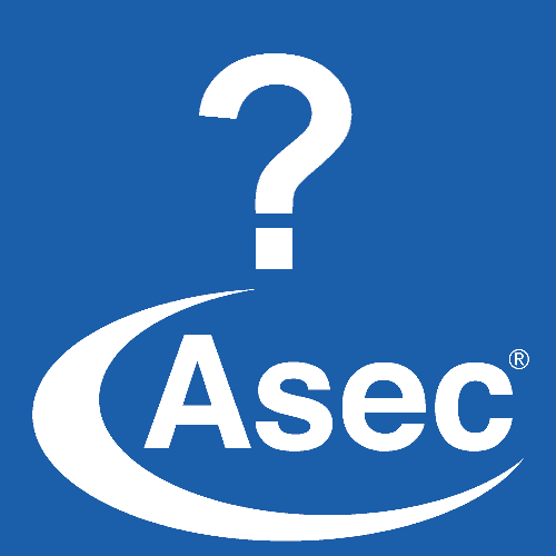 Asec logo question mark