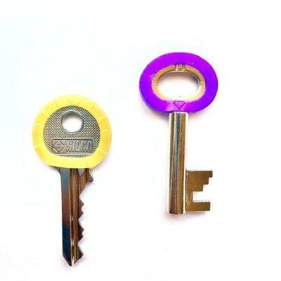 Coloured Standard Key Ring Caps