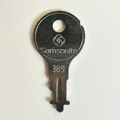 Samsonite 389 suitcase luggage key cut online to code